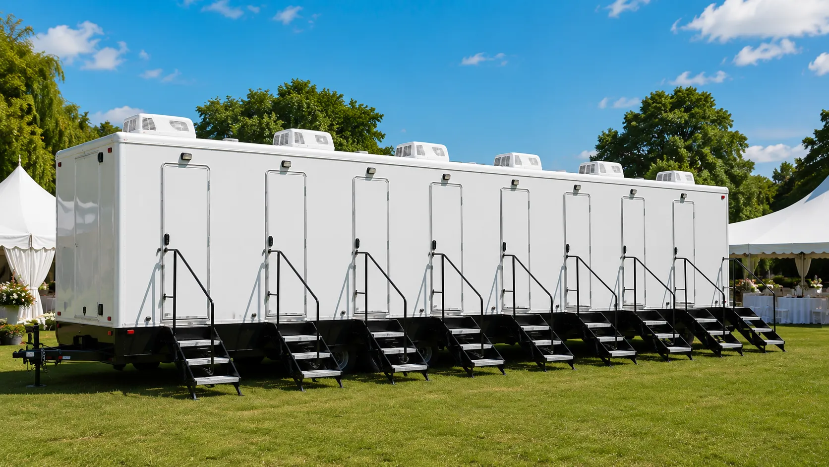 8 Stall Restroom Trailer in West Gulfport, MS